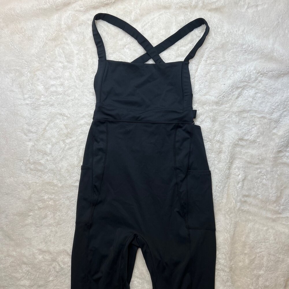 NWT FP Movement Black Crisscross Strap Jumpsuit Pockets‎ – Size M - Picture 2 of 9